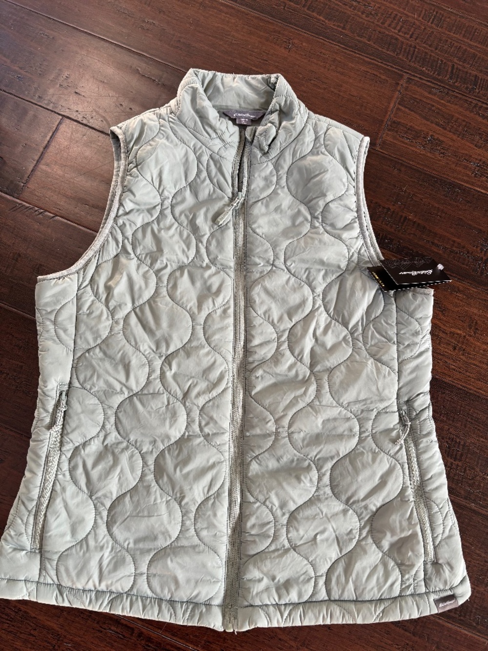 Eddie Bauer Alpine Vest II Quilted Lightweight Puffer Vest NWT, szS, Sage Green